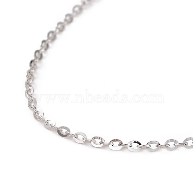 Rhodium Plated 925 Sterling Silver Beadable Necklaces(STER-I021-01P)-2