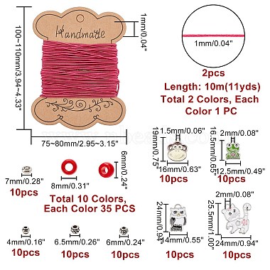 Bracelets de cadeau de jour des enfants de bricolage faisant des kits(DIY-PH0028-26)-2