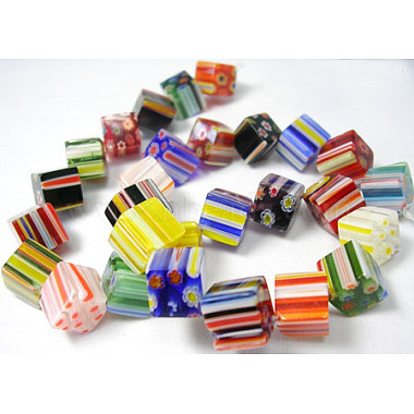 Handmade Millefiori Glass Beads Strands(X-LK111)-2