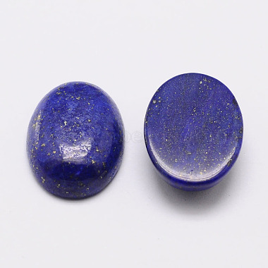 染色された楕円形の天然ラピスラズリカボション(X-G-K020-40x30mm-02)-2