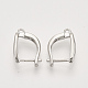 Brass Hoop Earring Findings with Latch Back Closure(KK-T048-020P-NF)-2