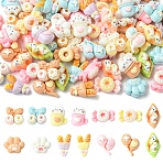 70Pcs 7 Styles Opaque Resin Cabochons, Mixed Color, Mixed Shapes, 8~16x8.5~15x5~8mm, 10pcs/style(RESI-YW0006-13)