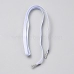 Notebook Bands, Nylon Elastic Cords with Iron Cord Ends, White, 500x5x1mm(AJEW-WH0504-88E-01)