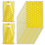 Polka Dot PET Plastic Packing Bags with Die Cut Hole Handle, Rectangle, Yellow, 25.5x16.4x0.02cm(ABAG-TADJ0002-001C)