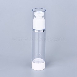 Empty Plastic Press Pump, Nail Polish Remover Clean Liquid Water Storage Bottle, White, 14.8cm, capacity: 50ml(MRMJ-WH0030-02-50ml)