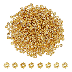 600Pcs Alloy Daisy Spacer Beads, Granulated Beads, Lead Free & Cadmium Free, Golden, 4.5x1.5mm, Hole: 1mm(FIND-DC0005-31G)