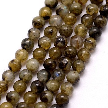 Natural Labradorite Bead Strands, Round, 3~3.5mm, Hole: 0.7mm, about 115~125pcs/strand, 16 inch