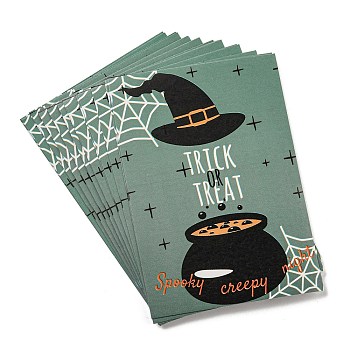 24Pcs Halloween Paper Sticker, Self-adhesion, for Suitcase, Skateboard, Refrigerator, Helmet, Mobile Phone Shell, Rectangle, Hat, 95.5x66x0.2mm