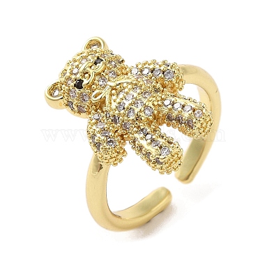 Rack Plating Brass Micro Pave Cubic Zirconia Finger Ring(RJEW-C072-32A-01G)-1