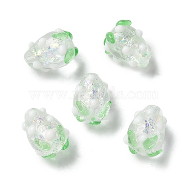 Hilos de cuentas irregulares hechos a mano con papel de aluminio y lampwork(FOIL-Z001-05E)-2