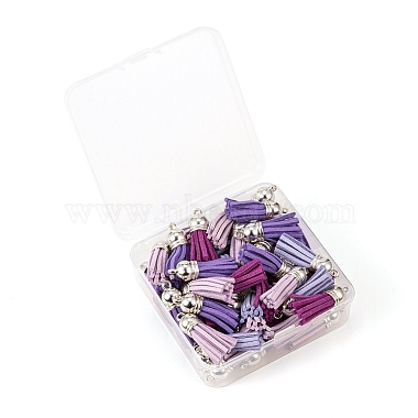 60 pcs 4カラーフェイクスエードタッセルペンダントデコレーション(FIND-LS0001-04C)-8