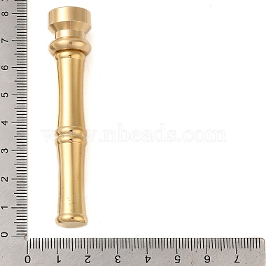 Golden Tone Brass Wax Seal Stamp Head with Bamboo Stick Shaped Handle(STAM-K001-05G-E)-4