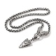 304 Collier avec pendentif en forme de tête de gragon en acier inoxydable pour homme(NJEW-K278-10AS)-2