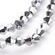 Chapelets de perles en verre galvanoplastique(X-EGLA-S057-4)-3