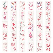 Body Art Tattoos Stickers, Removable Temporary Tattoos Paper Stickers, Butterfly Pattern, 9.7x5.8x0.03cm, 30 sheets/set(MRMJ-WH0070-75A)