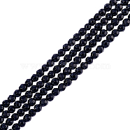 2 Strands Natural Black Onyx Beads Strands, Dyed, Faceted, Round, 3mm, Hole: 1mm, about 120~130pcs/strand, 15.70''(39.88cm)(G-NB0004-19)
