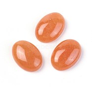 Natural Red Aventurine Cabochons, Oval, 14x10~10.5x4~5mm(X-G-F608-05C-03)