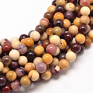 Natural Mookaite Round Bead Strands, 6mm, Hole: 1mm, about 61pcs/strand, 15 inch(X-G-P072-34-6mm)