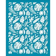 Silk Screen Printing Stencil, for Painting on Wood, DIY Decoration T-Shirt Fabric, Leaf Pattern, 100x127mm(DIY-WH0341-124)