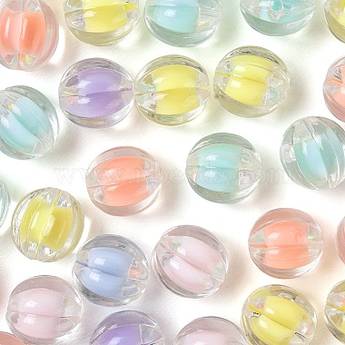 210pcs 6 couleurs perles acryliques transparentes(TACR-LS0001-03)-4