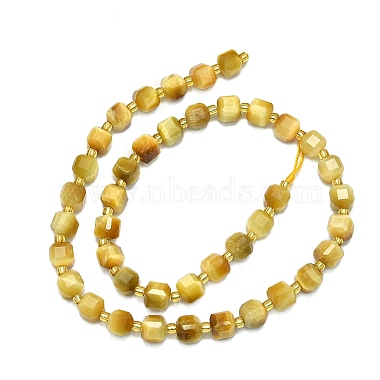 Natural Gold Tiger Eye Beads Strand(G-I376-D13-01)-2