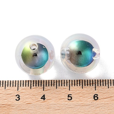 UV Plating Rainbow Iridescent Acrylic Beads(OACR-H112-24C)-3