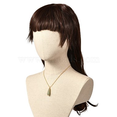 Teardrop Mixed Stone Pendant Necklace for Girl Women(NJEW-JN03683)-7