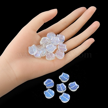 35pcs perles de verre transparentes peintes à la bombe(GLAA-YW0001-77)-5