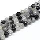 Chapelets de perles en quartz rutile noir naturel(G-R446-8mm-26)-1