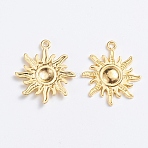Alloy Big Pendants, Sun, Golden, 28.2x24.8x2.5mm, Hole: 2mm(PALLOY-TAC0011-42G)