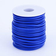 Hollow Pipe PVC Tubular Synthetic Rubber Cord, Wrapped Around White Plastic Spool, Blue, 3mm, Hole: 1.5mm, about 27.34 yards(25m)/roll(RCOR-R007-3mm-13)