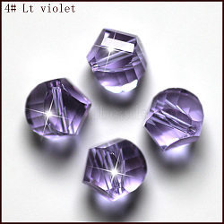 Imitation Austrian Crystal Beads, Grade AAA, Faceted, Polygon, Lilac, 8mm, Hole: 0.9~1mm(SWAR-F085-8mm-04)