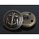 1-Hole Brass Shank Buttons(BUTT-WH0001-06-15mm)-1