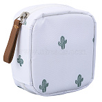 Polyester Makeup Bag, Packing Zipper Bags, Cosmetic Stationery Storage Bag, Rectangle, White, 11.4x9.6x4.55cm(DIY-WH20002-168B)