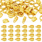 50Pcs Tibetan Style Alloy Tube Bails, Round, Golden, 12.5x9.5x4mm, Hole: 1.5mm, Inner Diameter: 7.4mm(TIBE-TAD0001-01G)