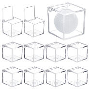 Transparent Plastic Gift Boxes, with Flip Cover, Square, Clear, 5x5x5cm(CON-WH0003-14)