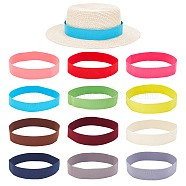 12Pcs 12 Colors Elastic Adjustable Hat Sweatband, Hat Accessories, Mixed Color, 600mm, 1pc/color(DIY-AB00023)