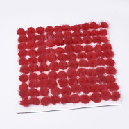 Faux Mink Fur Ball Decoration, Pom Pom Ball, For DIY Craft, Red, 2~2.5cm, about 100pcs/board(FIND-S267-2.5cm-07)