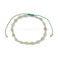 Adjustable Natural Green Aventurine & Glass Braided Bead Bracelet, Inner Diameter: 1-7/8~3-1/4 inch(4.75~8.2cm)(BJEW-JB10137-05)