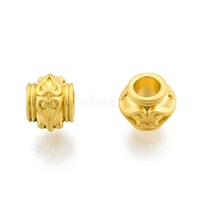 Alloy Beads, Bicone, Matte Gold Color, 8x6.5mm, Hole: 3.5mm(FIND-A017-21MG)