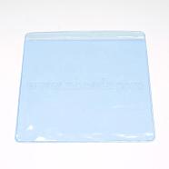 Square PVC Zip Lock Bags, Resealable Packaging Bags, Self Seal Bag, Azure, 12x12cm, Unilateral Thickness: 4.5 Mil(0.115mm)(OPP-R005-12x12)