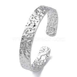 Non-Tarnish 304 Stainless Steel Open Cuff Bangle for Women, Stainless Steel Color, Inner Diameter: 2-1/8 inch(5.33cm)(BJEW-Q770-01P)