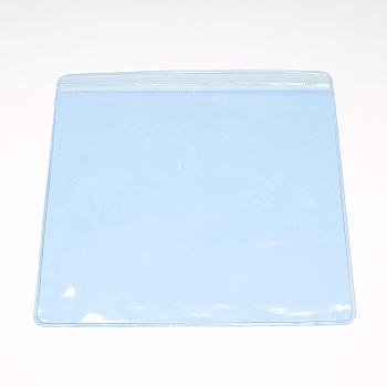 Square PVC Zip Lock Bags, Resealable Packaging Bags, Self Seal Bag, Azure, 12x12cm, Unilateral Thickness: 4.5 Mil(0.115mm)