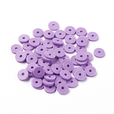 Flat Round Eco-Friendly Handmade Polymer Clay Beads(CLAY-R067-6.0mm-01)-4