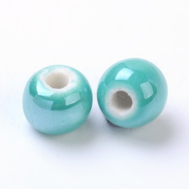Pearlized Handmade Porcelain Round Beads(X-PORC-S489-6mm-06)-2