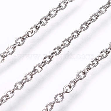 304 Stainless Steel Cable Chain Necklaces(X-NJEW-P248-01P)-2