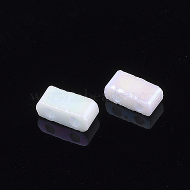 2-trou perles rocailles en verre opaque(SEED-S023-28B-05)-2