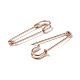 Ion Plating(IP) 304 Stainless Steel Safety Pins Brooch Findings(STAS-I673-05RG)-2