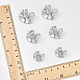 HOBBIESAY 24Pcs 3 Style Irregular Flower Shape 1-Hole Zinc Alloy Shank Buttons(BUTT-HY0001-01P)-3