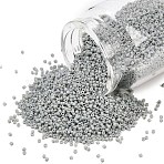 MIYUKI Delica Beads, Cylinder, Japanese Seed Beads, 11/0, (DB2281) Matte Opaque Glazed Shark Fin, 1.3x1.6mm, Hole: 0.8mm, about 2000pcs/10g(X-SEED-J020-DB2281)